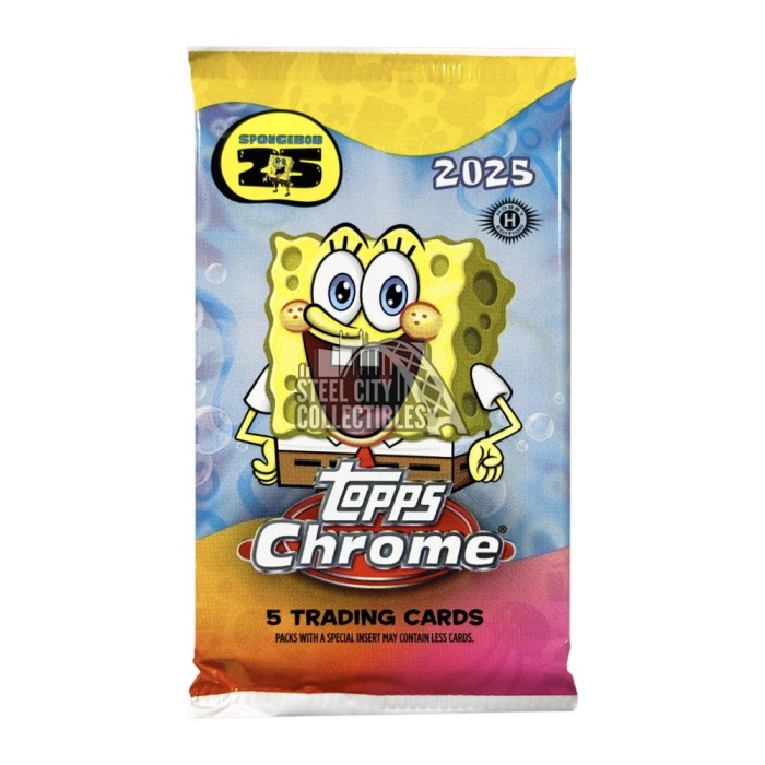 Spongebob Topps Chrome 25th Anniversary - Hobby Booster Pack