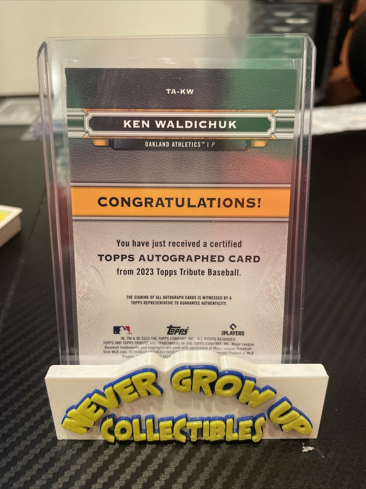 2023 Topps Tribute #TA-KW KEN WALDICHUK RC Green Auto /99 - Oakland A’s