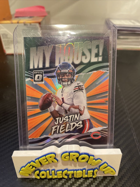 2021 Donruss Optic Justin Fields My House Silver Prizm Rookie RC #MH-4 Bears