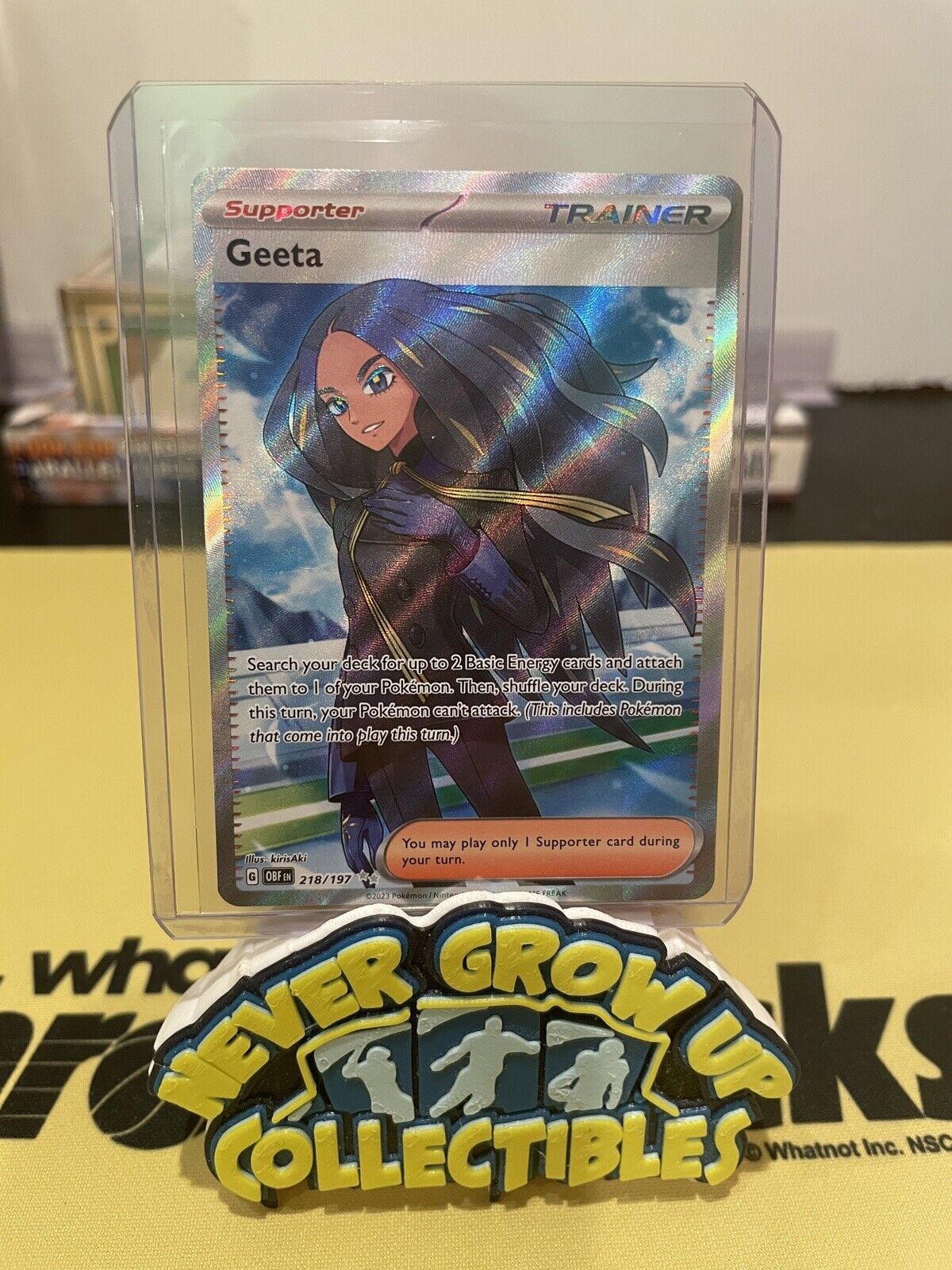 Pokemon TCG Geeta 218/197 Obsidian Flames Ultra Rare Full Art Pack Fresh! NM/M